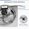 Ipower 14 Inch Shutter Exhaust Fan HIFANXEXHAUST14 - alternate 5